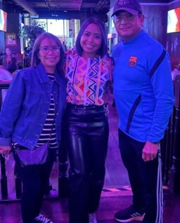 Erika Casupanan with her parents' 